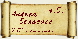 Andrea Stašević vizit kartica